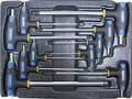 Набор Т-образных шестгранных ключей с пластиковой рукояткой 10пр. в ложементе в Нефтекамске
